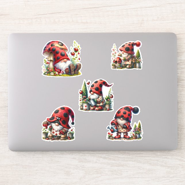 LadyBug Gnome Life Stickers Klistermärken (Dator)