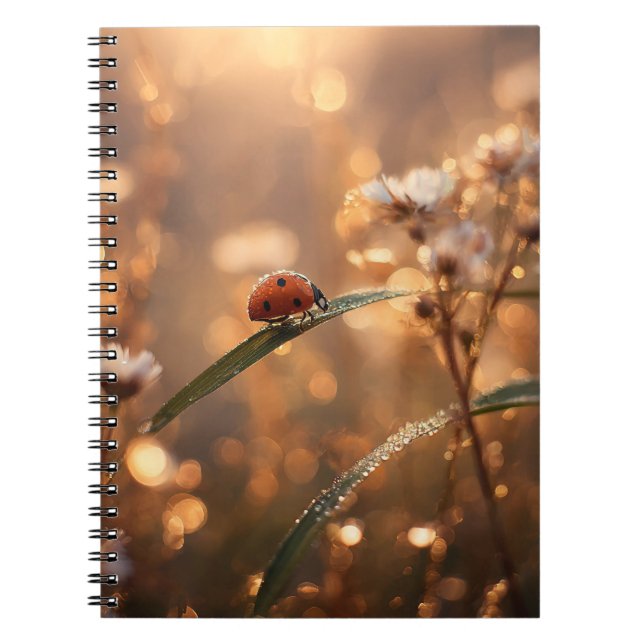 Ladybug Golden Dawn Notebook Anteckningsbok (Framsidan)