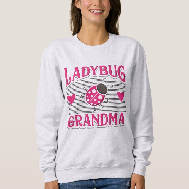 Ladybug Grandma Rosa White Garden Insekt T Shirt (Framsida)