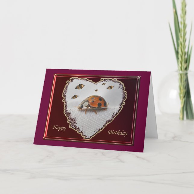 Ladybug Grattis på födelsedagen Card Kort (Framsida)