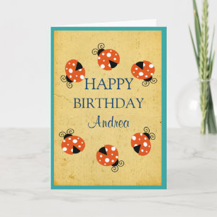 Ladybug Grattis på födelsedagen Kort