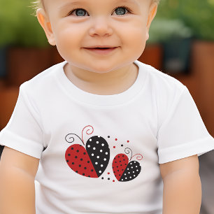 Ladybug Heart söt Tee Shirt