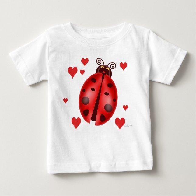 Ladybug Hearts Infant T-Shirt (Framsida)