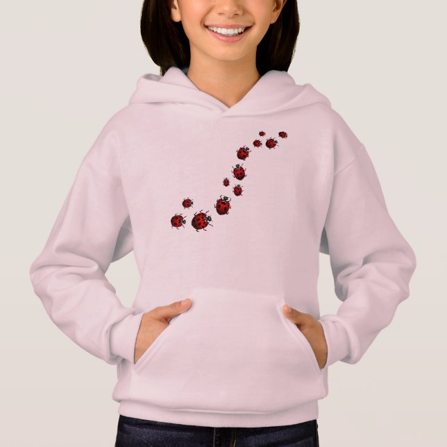Ladybug Hoodie Girl's Ladybug Hoodie Shirt & Gifts Tee Shirt (Framsida)