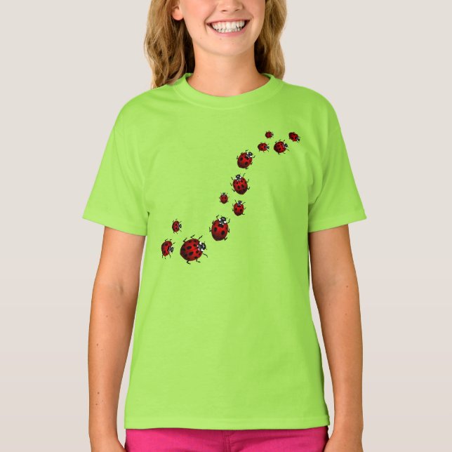 Ladybug Hoodie Girl's Ladybug Hoodie Shirt & Gifts Tee Shirt (Framsida)