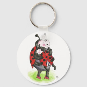 Ladybug hug nyckelring