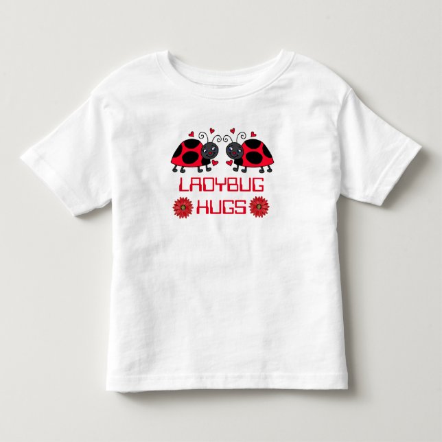 Ladybug Hugs Småbarn T-Shirt (Framsida)