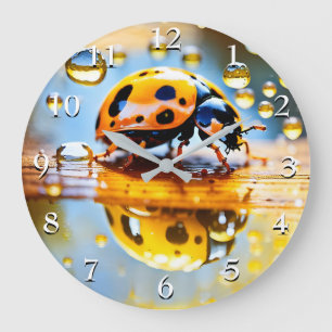 Ladybug i regn stor klocka