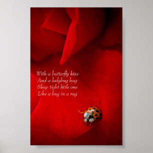 Ladybug i Röd ros Ladybug Hug Child Poster