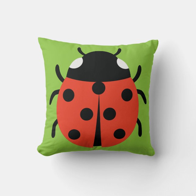 Ladybug Illustration Kudde (Framsida)