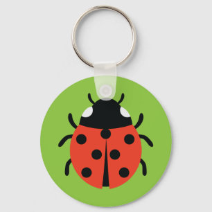 Ladybug Illustration Nyckelring
