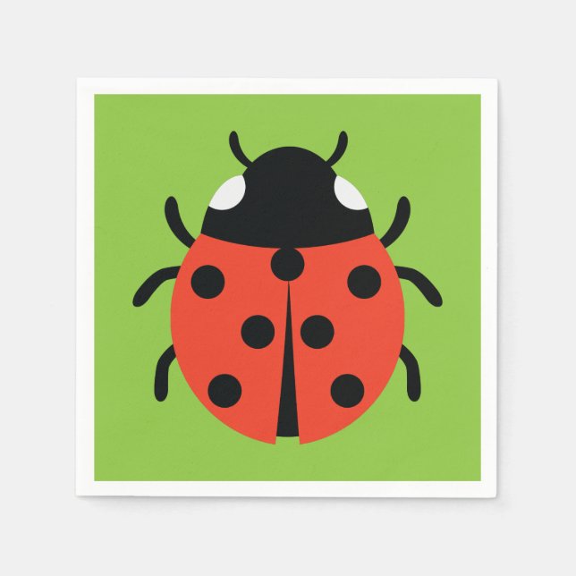 Ladybug Illustration Pappersservett (Framsidan)