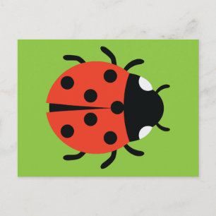 Ladybug Illustration Vykort