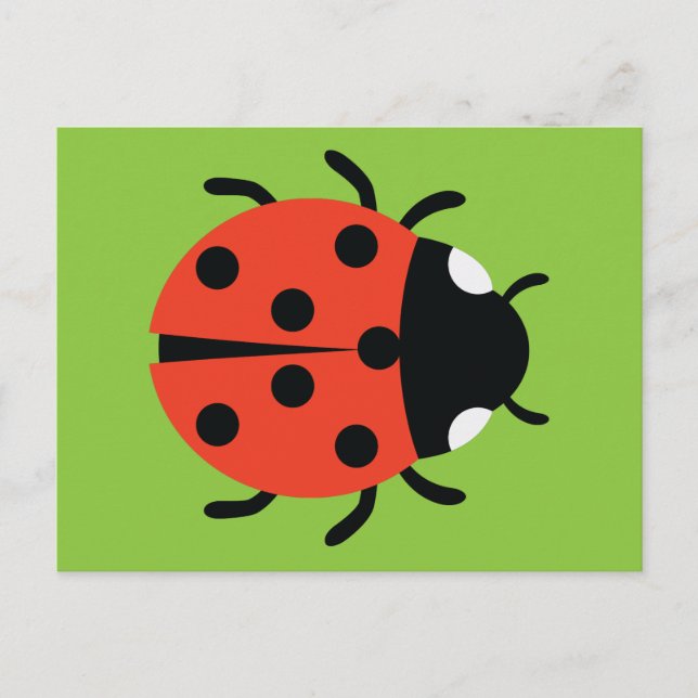 Ladybug Illustration Vykort (Framsida)