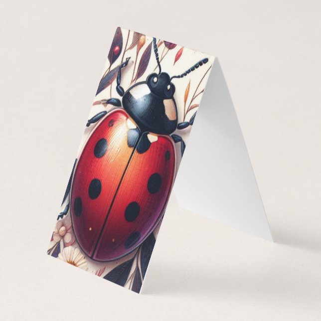 Ladybug-Insekt - mappat bokmärke Visitkort (Framsida)
