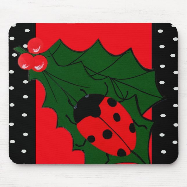 Ladybug jul Mousepad Musmatta (Framsidan)