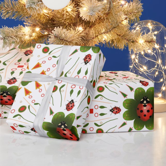 Ladybug Jul Wrapping papper Presentpapper (Helgdagar)