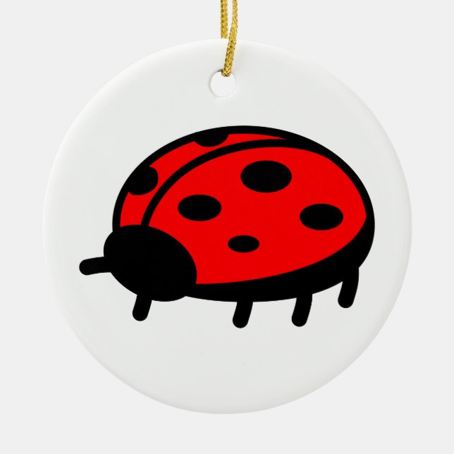 Ladybug Julgransprydnad Keramik (Framsidan)
