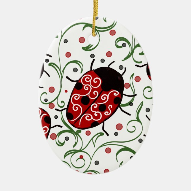 Ladybug Julgransprydnad Keramik (Framsidan)