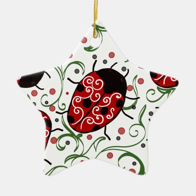 Ladybug Julgransprydnad Keramik (Framsidan)