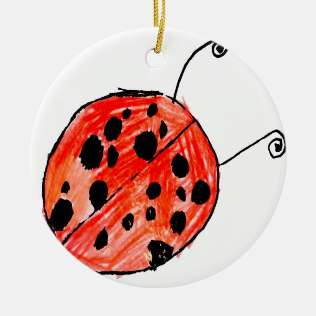 Ladybug Julgransprydnad Keramik (Framsidan)