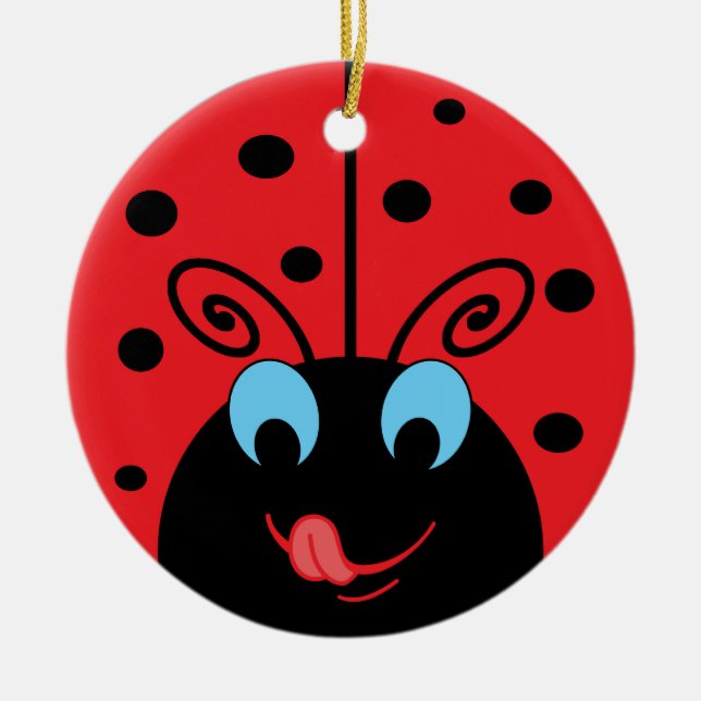 Ladybug Julgransprydnad Keramik (Framsidan)