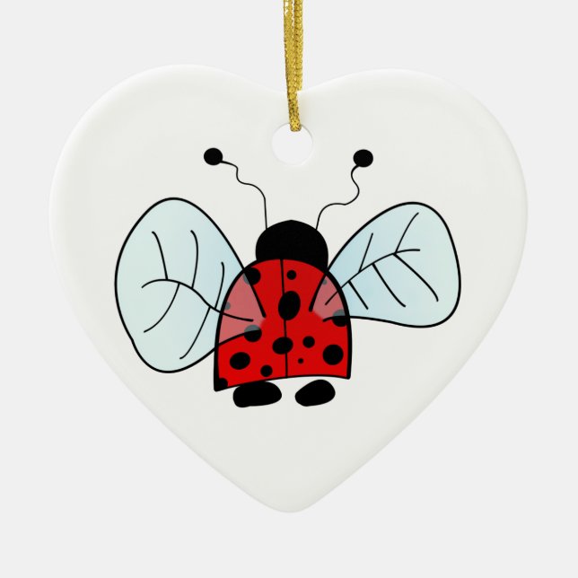 Ladybug Julgransprydnad Keramik (Framsidan)