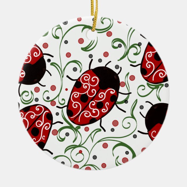 Ladybug Julgransprydnad Keramik (Framsidan)