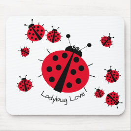 Ladybug Kärlek Girly Roligt Cute Tecknad Musmatta