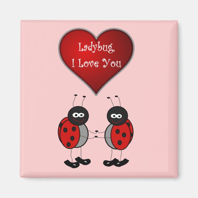 Ladybug Kärlek Magnet (Framsidan)