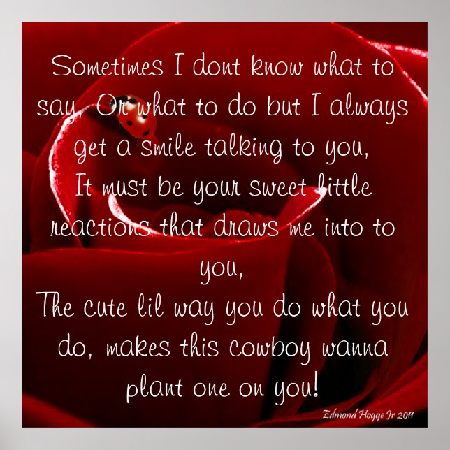 Ladybug Kärlek med Dikt Poster (Framsidan)