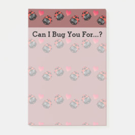 Ladybug Kärlek (Mönster) Post-it Block