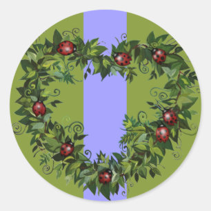 Ladybug Kärlek Sticker Runt Klistermärke