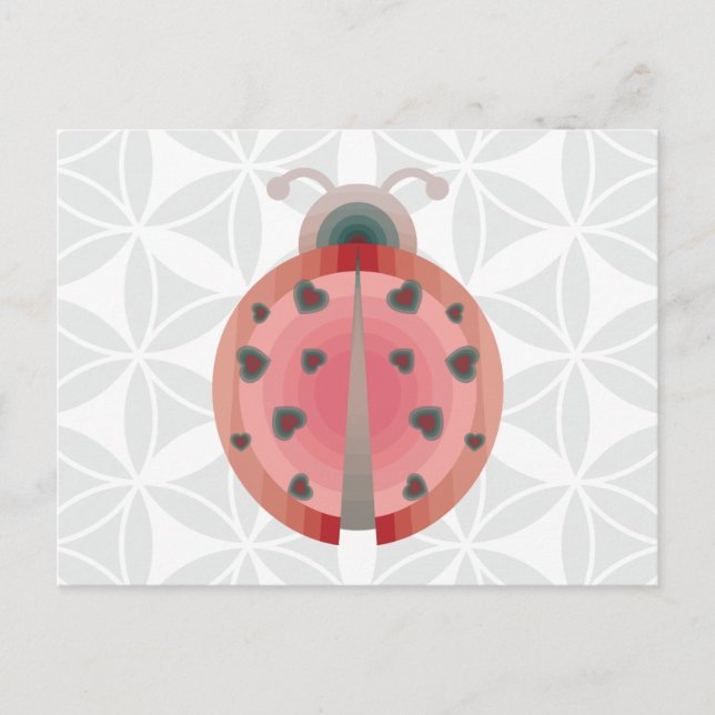 ladybug kärlek vykort (Framsida)