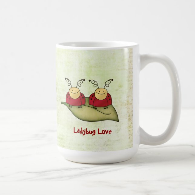 Ladybug Kärlek Whimsical Graphic Mugg (Höger)