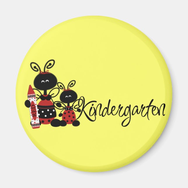 Ladybug Kindergarten Tshirts och Gifts Magnet (Framsidan)