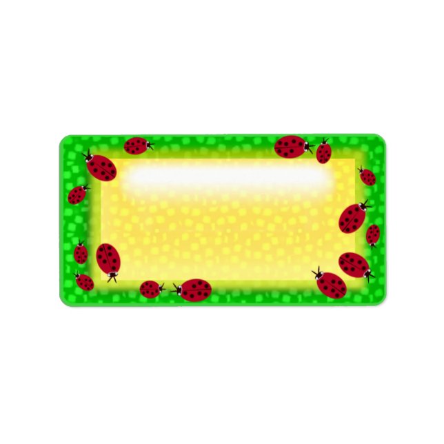 ladybug-kluster adressetikett (Framsidan)