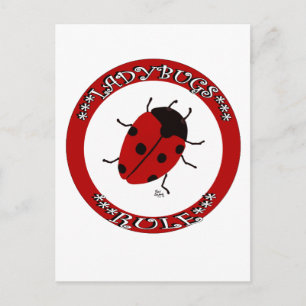 Ladybug-knapp Vykort