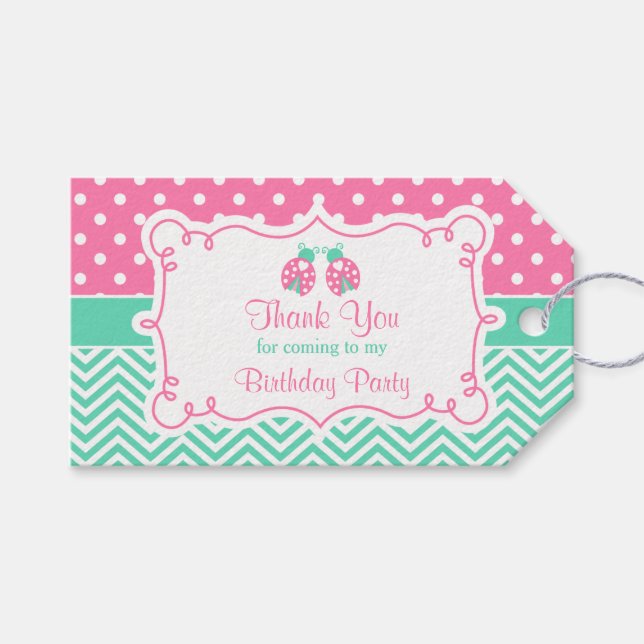 Ladybug Ladybird Gift Märkre Presentetikett (Framsidan (Horisontell))