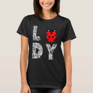 Ladybug Ladybug Insekt Dam Leopard Cute Ladybug T Shirt