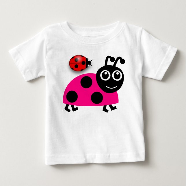 ladybug, ladyfågelskalk, skalbagge t shirt (Framsida)