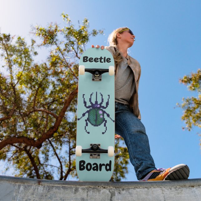 Ladybug, lieveheersbeestje pixelart mini skateboard bräda 18,5 cm (Utomhus 1)