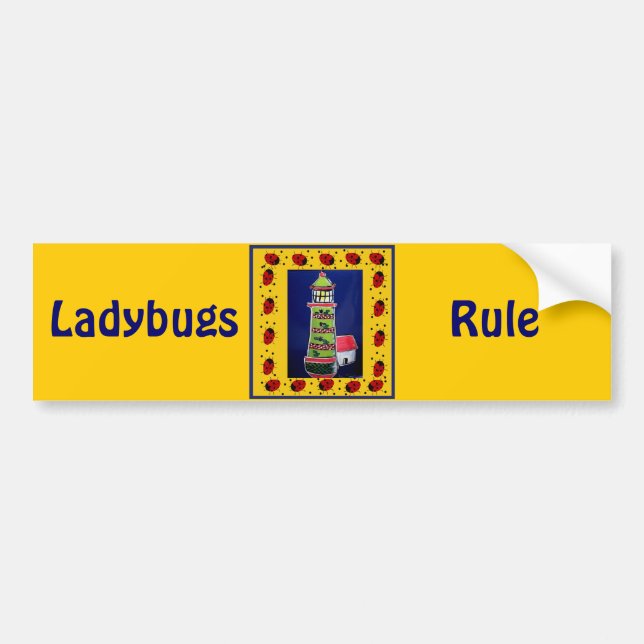 Ladybug Lighthouses Bildekal (Framsidan)