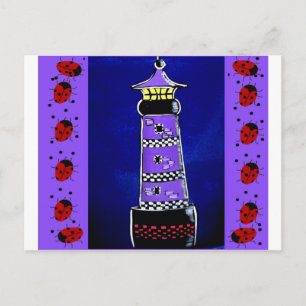 Ladybug Lighthouses Vykort
