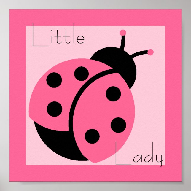 Ladybug "Little Dam" Skriv ut Poster (Framsidan)