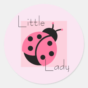 Ladybug "Little Dam" Stickers/kuvert Seals Runt Klistermärke