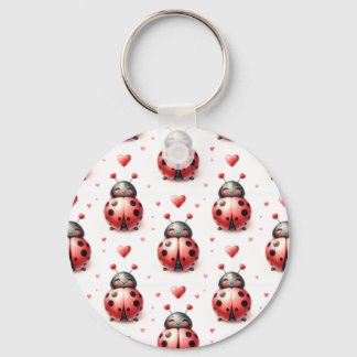 Ladybug Love (personalized) Nyckelring