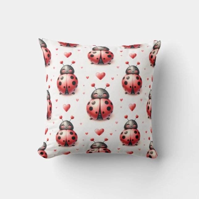 Ladybug Love (personlig) Kudde (Framsida)