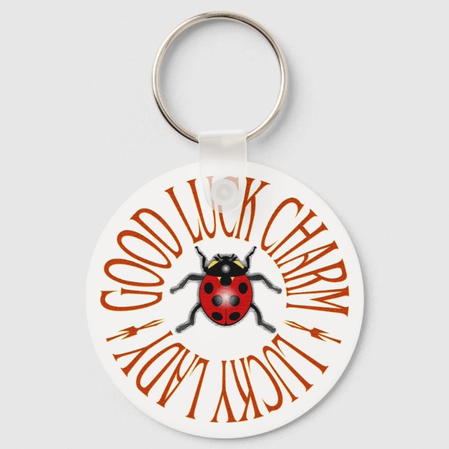 LADYBUG LYCKA TILL CHARM KEYCHAIN NYCKELRING (Framsida)
