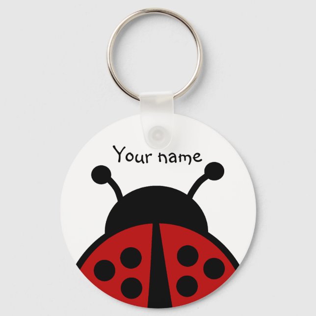 Ladybug med ditt namn nyckelring (Framsida)